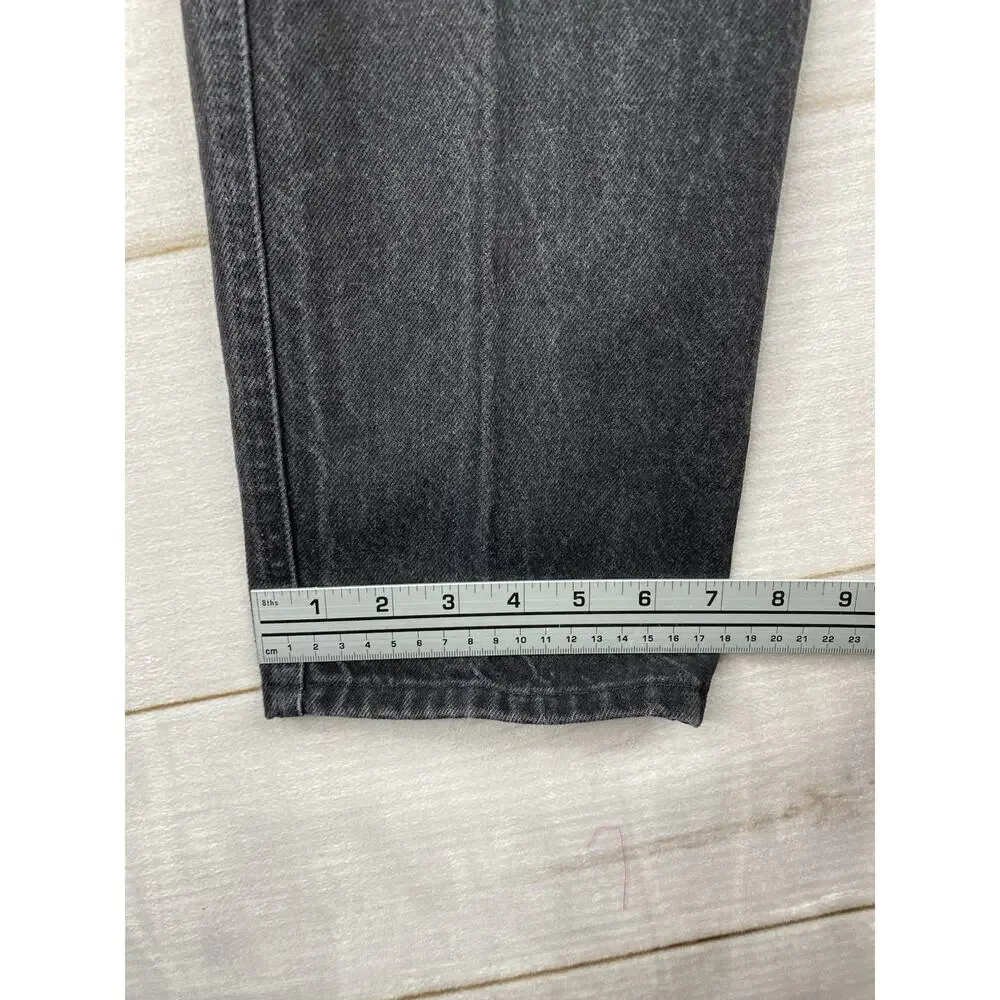 Vtg USA Roper Jeans 3/4 High Wasited Denim Black Bareback Rodeo Riding Buttons